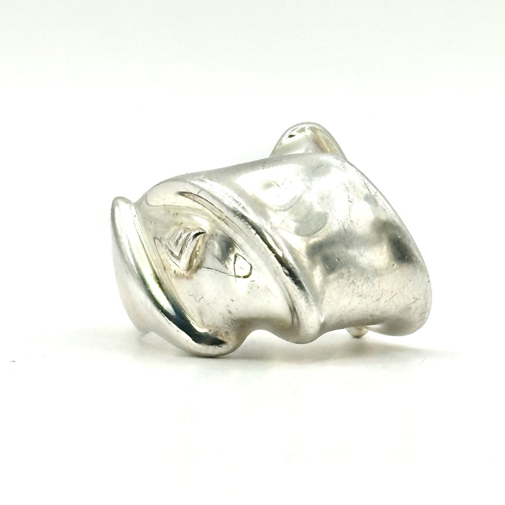 Silpada Retired R2007 Sterling Silver Asymmetrical Bow Modernist Size 7